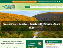 Tablet Screenshot of horizonwasteservice.com